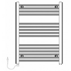 Radiator baie electric, HAEGER TW-30C.004A, 300W, 13 bare, 600 x 800 mm, port-prosop, chrome argintiu