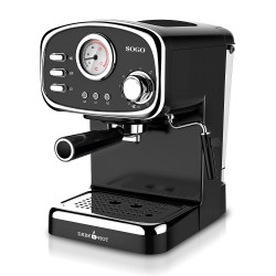 Aparat Espresso Retro, SOGO CAF-SS-5680,1100W, 15 Bar, 1,25L, Negru
