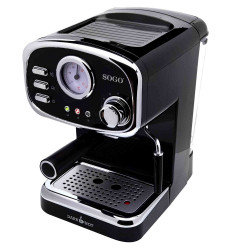 Aparat Espresso Retro, SOGO CAF-SS-5680,1100W, 15 Bar, 1,25L, Negru