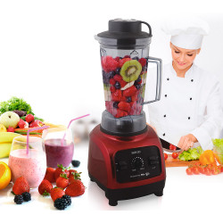 Blender Profesional de mare putere SOGO BAT-SS-5150, Borcan incasabil fara BPA, 2L, 32000 rotatii, functie Pulse,1800W, Rosu