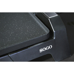 Gratar electric, SOGO BAR-SS-10335, 2200 W, suprafata de gatit 50x25 cm, negru