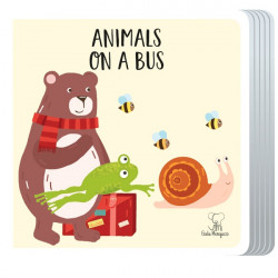 Set Puzzle Travel 20 piese si Carte - Animalele in autobuz, Sassi
