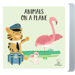 Set Puzzle 20 piese si carte -Animalele in Avion, Sassi