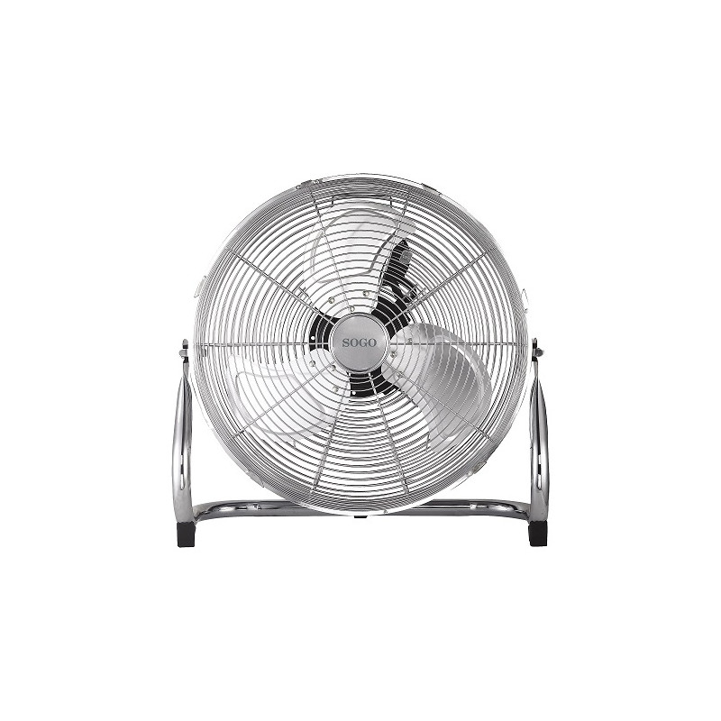 Ventilator de pardoseala industrial SOGO VEN-SS-21020 COOLWAVE,45W, 23 cm, 3 lame de aluminiu, 3 viteze, Silentios, Argintiu