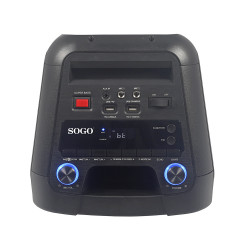 Boxe audio Cu Statie Active SOGO ALT-SS-8770, Radio, Putere RMS 50 W /600W PMPO, Conectivitate prin Functia Bluetooth, USB, Slot,Aux 3.5mm jack, Microfon, Negru